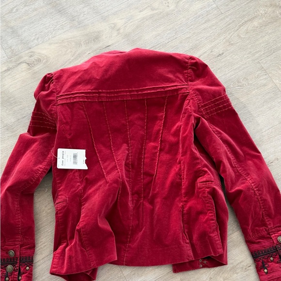 Free People Rio Red Velvet Top - Rio Red - Picture 4 of 5